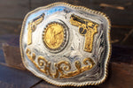 HANDCRAFTED 9MM EL CENTENARIO WESTERN BELT BUCKLE