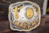 HANDCRAFTED 9MM EL CENTENARIO WESTERN BELT BUCKLE