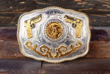 HANDCRAFTED 9MM EL CENTENARIO WESTERN BELT BUCKLE