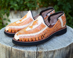 MENS LEATHER 2 TONE MEXICAN SHOE SANDALS