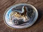 HANDCRAFTED ROOSTER GALLO WESTERN BELT BUCKLE