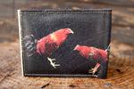 ROOSTER GALLO LASER PRINTED BIFOLD LEATHER WALLET