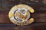 HANDCRAFTED ROOSTER HORSESHOE WESTERN BELT BUCKLE