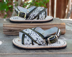 WALKER/TODDLER 2 STRAP EMBROIDERED LEATHER MEXICAN SANDALS