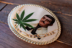 LASER PRINTED JESUS MALVERDE MARIJUANA BELT BUCKLE