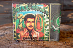 JESUS MALVERDE LASER PRINTED LEATHER BIFOLD WALLET