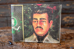 JESUS MALVERDE LASER PRINTED LEATHER BIFOLD WALLET