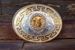 HANDCRAFTED MARIACHI EL CENTENARIO OVAL WESTERN BELT BUCKLE