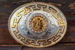 HANDCRAFTED MARIACHI EL CENTENARIO OVAL WESTERN BELT BUCKLE