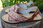 MENS LEATHER 2 STRAP EMBROIDERED MEXICAN SANDALS