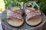 MENS LEATHER 2 STRAP EMBROIDERED MEXICAN SANDALS