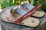 MENS LEATHER 2 STRAP EMBROIDERED MEXICAN SANDALS