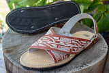 MENS LEATHER 2 STRAP EMBROIDERED MEXICAN SANDALS