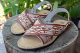 MENS LEATHER 2 STRAP EMBROIDERED MEXICAN SANDALS