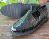 MENS LEATHER MEXICAN MOCASSIN SHOE SANDALS