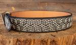 WESTERN EMBROIDERED BLACK MARIACHI LEATHER  BELT