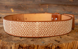 WESTERN EMBROIDERED BROWN MARIACHI LEATHER  BELT