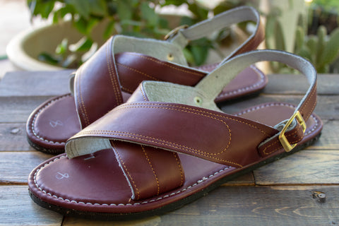 MENS LEATHER 2 STRAP MEXICAN SANDALS