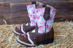 BABY GIRL WALKER TODDLER SQUARE TOE LEATHER BOOTS