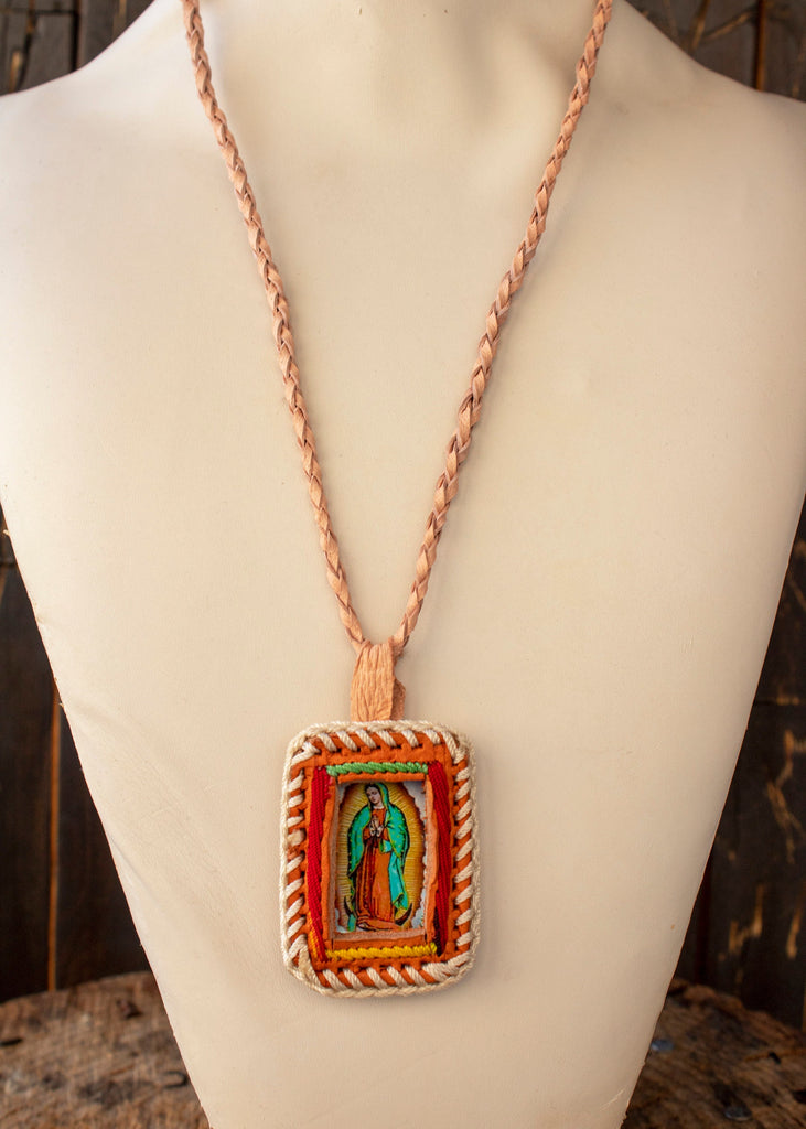 14K Virgen Maria Pendant with Solid Flat Cuban Chain Yellow Gold – Alex  Diamond Jewelry