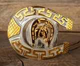 HORSESHOE cowboy western caballo belt buckle evilla