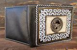 HORSE caballo WESTERN EMBROIDERED leather bi fold wallet