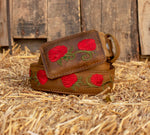 CHILDRENS YOUTH LEATHER ROSE EMBROIDERED WESTERN BELT