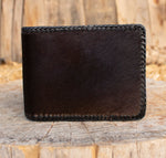 Real COWHIDE NATURAL HAIR cowboy leather western wallet