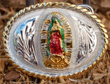 CHILDRENS YOUTH VIRGEN DE GUADALUPE VIRGIN MARY MINI BELT BUCKLE