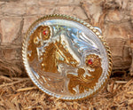 MARIACHI HORSE ENGRAVED cowboy western Mariachi alpaca belt buckle