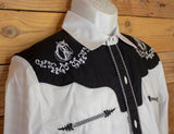 MENS COWBOY EMBROIDERED horse western rodeo long sleeve shirt