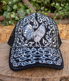 ROOSTER Gallo western EMBROIDERED HAT adjustable trucker mesh cap