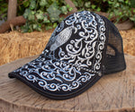 ROOSTER Gallo western EMBROIDERED HAT adjustable trucker mesh cap