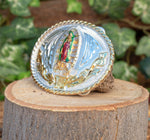 CHILDRENS TODDLER YOUTH VIRGEN DE GUADALUPE VIRGIN MARY MINI BELT BUCKLE