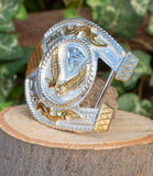 AGUILA EAGLE HORSESHOE HANDCRAFTED WESTERN BELT BUCKLE