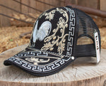 ROOSTER Gallo Cockfighting western EMBROIDERED HAT adjustable trucker mesh cap