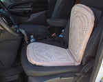 PIGSKIN LEATHER CUSHIONED universal car seat with Rooster Gallo stamped design Respaldo