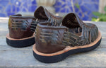 Boys WALKER TODDLER leather Mocassin casual MEXICAN 2 tone black & brown Shoe Sandals