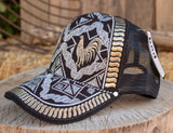 ROOSTER Gallo Cockfighting western EMBROIDERED HAT adjustable trucker mesh cap