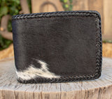 Real COWHIDE NATURAL HAIR cowboy leather western wallet cartera