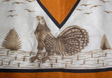 AUTHENTIC SUEDE LEATHER stamped Rooster gallo sheep wool cockfighting Mexican poncho rebozo Gaban