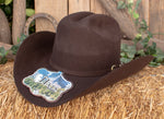 Brown felt 100X Western La Sierra COWBOY TEXANA HAT Tejana