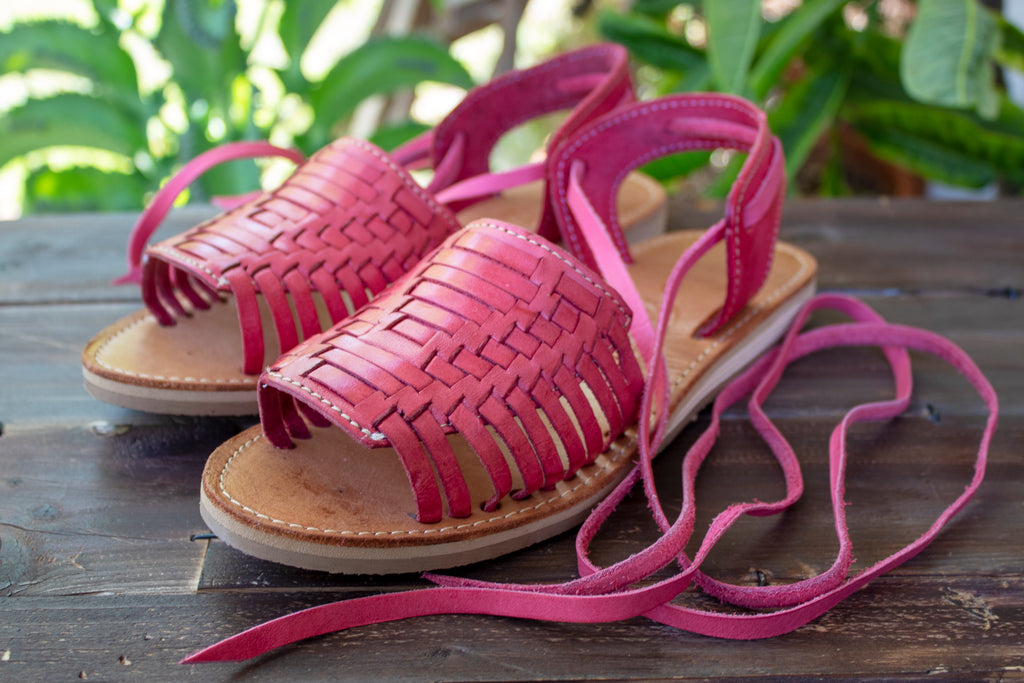 Amazon.com | Cowboy Professional Womens 222 Rainbow Leather Mexican Huarache  Sandals Zipper Open Toe 5 | Shoes