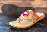 WOMENS LEATHER SLIP ON HUARACHE MEXICAN SANDAL