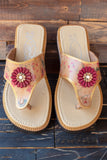 WOMENS LEATHER SLIP ON HUARACHE MEXICAN SANDAL