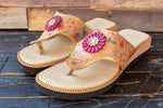 WOMENS LEATHER SLIP ON HUARACHE MEXICAN SANDAL