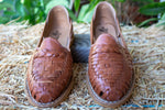 WOMENS LEATHER BROWN HUARACHE MEXICAN SANDAL