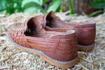 WOMENS LEATHER BROWN HUARACHE MEXICAN SANDAL