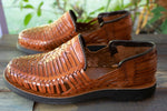 MENS LEATHER MEXICAN SHOE HUARACHE SANDALS